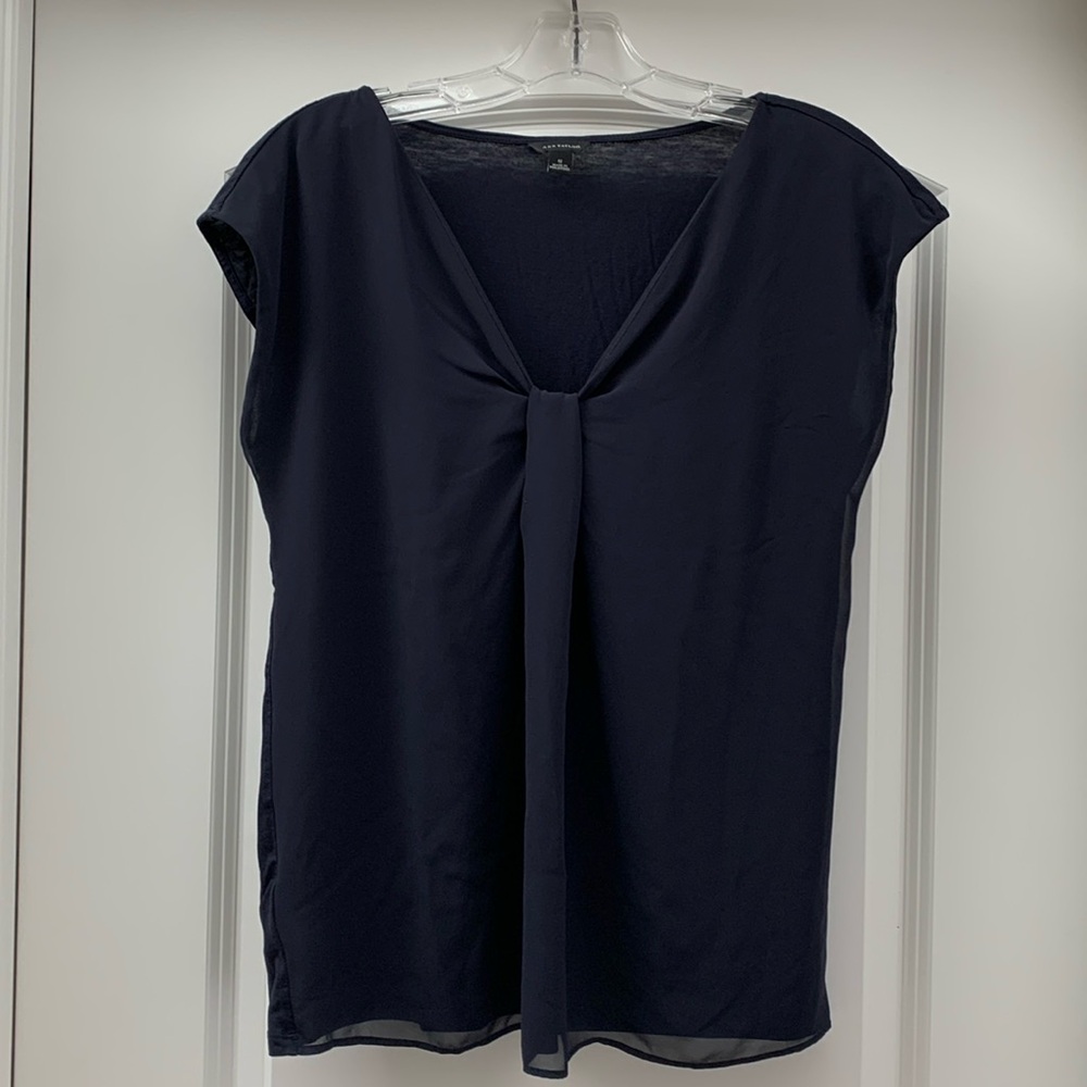 Ann Taylor dressy navy top